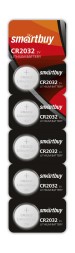 Литиевый элемент питания Smartbuy CR2032/5B (100/4000) SBBL-2032-5B