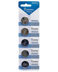 Литиевый элемент питания Smartbuy CR2032/5B (100/4000) SBBL-2032-5B