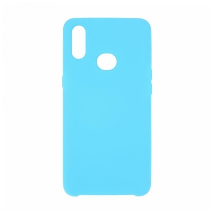  Накладка для Samsung Galaxy A10S Silicone cover голубая