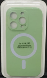 Накладка для i-Phone 14 Pro 6.1&quot; Magsafe силикон зеленая