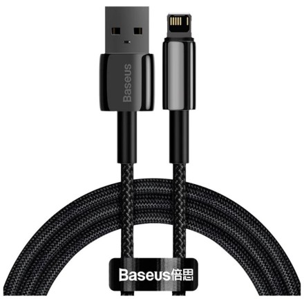  Usb Кабель-зарядка Lightning Baseus Tungsten 2м (CALWJ-A01) 2.4A черный