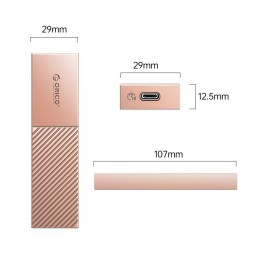 Внешний корпус для M2 NVMe/NGFF(SATA) Orico FV09C3 USB-C3.2 розовое-золото