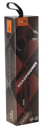 Наушники с микрофоном Faison HP-113 Deep 1.1м черные