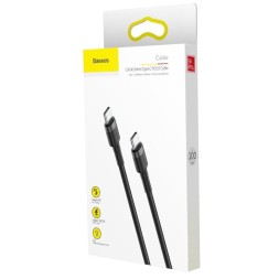 Кабель-зарядка Type-C на Type-C Baseus Cafule 1м (CATKLF-GG1) серо-черный