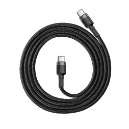 Кабель-зарядка Type-C на Type-C Baseus Cafule 1м (CATKLF-GG1) серо-черный