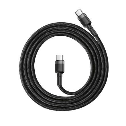  Кабель-зарядка Type-C на Type-C Baseus Cafule 1м (CATKLF-GG1) серо-черный