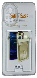 Чехол-накладка силикон с карманом под карту Huawei Nova 8 прозрачный