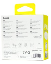 Мобильная Bluetooth-гарнитура Baseus Bowie E18 BT5.3/ANC/6ч (A00023800223-00) белая