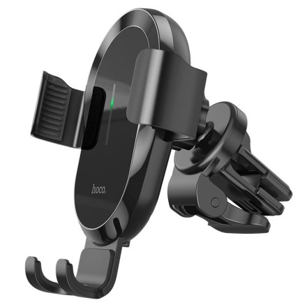  Держатель c беспроводной зарядкой в воздуховод Hoco CA105 15W магнитный черный