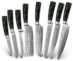 Набор кухонных ножей Xiaomi Spetime 8-Piece Steel Kitchen Knife Set (8 ножей) зеленый