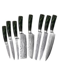 Набор кухонных ножей Xiaomi Spetime 8-Piece Steel Kitchen Knife Set (8 ножей) зеленый