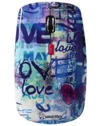 Мышь беспроводная Smartbuy 327AG Love USB/DPI 1000-1500-2000/4 кнопки/2AAA (SBM-327AG-LV-FC)