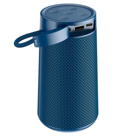  Bluetooth колонка Hoco HC13 BT5.0/2400mAh/4ч/10Вт/TF/FM/USB/AUX темно-синяя