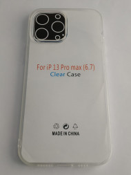 2.0мм Накладка для iPhone 13 Pro Max силикон тонкий прозрачный тех.пак