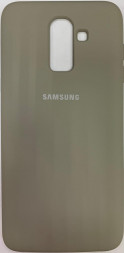 Накладка для Samsung Galaxy J8 (2018) Silicone cover серая