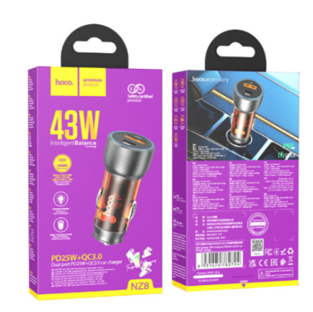  Автомобильное заряд. устр. Hoco NZ8 1USB/1C 18W/25W оранжевый