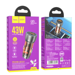 Автомобильное заряд. устр. Hoco NZ8 1USB/1C 18W/25W оранжевый