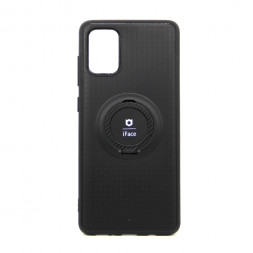 Чехол-накладка для Samsung Galaxy A72 4G силикон iface с держателем черный