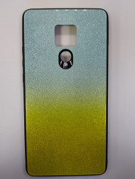 Накладка для Huawei Mate 20X силикон со стеклом блестящий