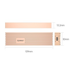 Внешний корпус для M2 NVMe/NGFF(SATA) Orico FV35C3-G2 USB-C3.2 розовое - золото