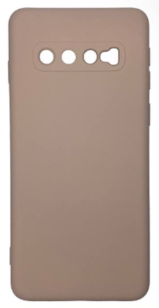  Накладка для Samsung Galaxy S10 Silicone cover без логотипа пудро