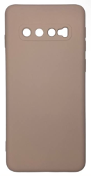 Накладка для Samsung Galaxy S10 Silicone cover без логотипа пудро