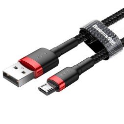 Usb Кабель-зарядка Micro Baseus Cafule 2м CAMKLF-C91 черно-красный