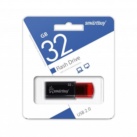  USB флеш накопитель Smartbuy 32GB Click Black (SB32GBCl-K)