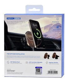 Держатель c беспроводной зарядкой на торпеду/воздуховод Keephone Seanova Sunset