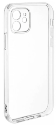 Чехол-накладка силикон i-Phone 12 прозрачный с закрытой камерой 2.0мм тех.пак