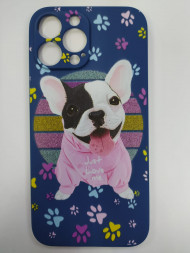 Накладка для i-Phone 13 Pro Max силикон цветной с рисунками