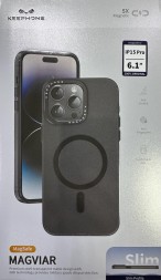 Накладка для i-Phone 15 Pro Keephone Magviar Magsafe черная