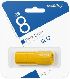 USB флеш накопитель SmartBuy 8GB Clue Yellow (SB8GBCLU-Y)