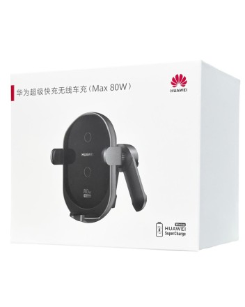  Держатель c беспроводной зарядкой в воздуховод Huawei K080 80W с зажимом черный
