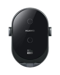 Держатель c беспроводной зарядкой в воздуховод Huawei K080 80W с зажимом черный