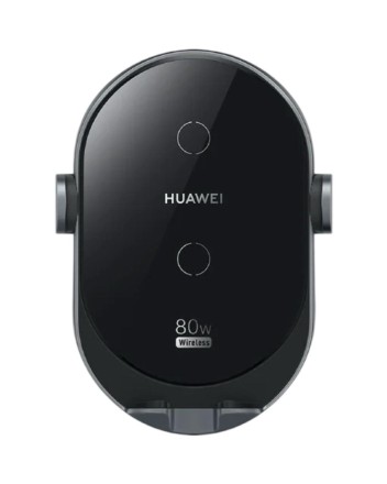  Держатель c беспроводной зарядкой в воздуховод Huawei K080 80W с зажимом черный