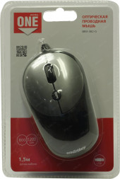 Мышь проводная Smartbuy ONE 382 USB/DPI 800-1200/4 кнопки/1.5м черно-серая (SBM-382-G)