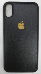 Накладка для i-Phone X силиконовая кожзам с логотипом в ассортименте