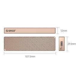 Внешний корпус для M2 NVMe/NGFF(SATA) Orico FV15C3-G2 USB-C3.2 розовое-золото