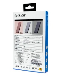 Внешний корпус для M2 NVMe/NGFF(SATA) Orico FV15C3-G2 USB-C3.2 розовое-золото