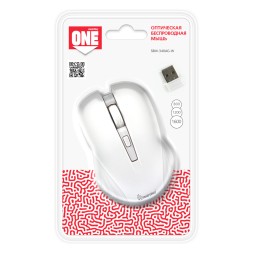 Мышь беспроводная Smartbuy ONE 340AG USB/DPI 800-1200-1600/4 кнопки/1AA белая (SBM-340AG-W)