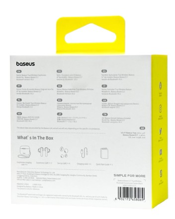  Мобильная Bluetooth-гарнитура Baseus Bowie E17 BT5.3/35mAh (430mAh)/6ч (A00072200113-Z1) черная