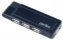Perfeo USB-HUB 4 Port, (PF-VI-H021 Black) чёрный