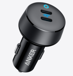 Автомобильное зар. устр. Anker A2724 PowerDrive III Duo 36W 2USB-C черное