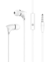 Наушники с микрофоном Borofone BM26 Rhythm 1.2м плоский белые