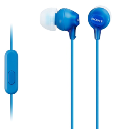 Стереонаушники Sony MDR-EX15AP с микрофоном синие (High Copy)