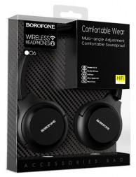Стереонаушники Bluetooth Полноразмерные Borofone BO6 Poise rhyme V5.0 чёрный