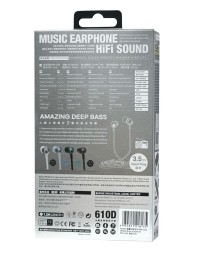 Стереонаушники с микрофоном Remax RM-610D 1.2м плоские серебристые