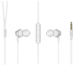 Стереонаушники с микрофоном Remax RM-610D 1.2м плоские серебристые