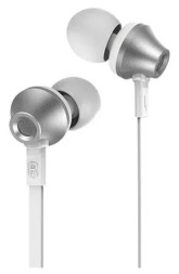 Стереонаушники с микрофоном Remax RM-610D 1.2м плоские серебристые